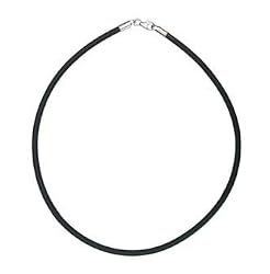 Sterling Silver Rubber Necklace - Size: 16'' to 20''