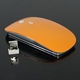 TopCase Orange USB Optical Wireless Mouse for Macbook (pro,air) and All Laptop + Free TopCase® Mouse Pad