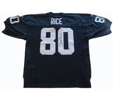 Jerry Rice Autographed/Hand Signed Jersey Authentic Oakland Raiders Black by Reebok