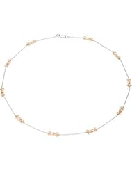 14K White Gold /Rose 16.00 Inch/1/6 Cttw Diamond Necklace
