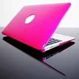 TopCase Metallic Solid Hot Pink Hard Case Cover for NEW Macbook Air 11-inch 11 (A1370/Late 2010) with TopCase Mouse Pad