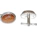 Cufflinks Pair in Sterling Silver & Sunstone Gemstone for Men (cflng103)