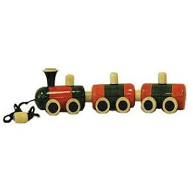 Pull Train Toy - Fair Trade Toy, Vegetable Dyes, Non-toxic Varnish