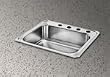 Elkay CR25223 Celebrity 25" x 22" Three Hole Drop-In Single Bowl Kitchen Sink St