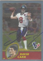 David Carr, Houston Texans, 2003 Topps Chrome Autographed Card