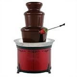 Sephra CF18RED Deep Metallic Cherry Red Home Chocolate Fondue Fountain