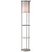 Grayling Satin Steel Shelf Floor Lamp