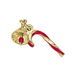 Christmas Candy Cane and Bell Charm