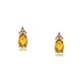 10KT Yellow Gold Stud Earrings Citrine & Diamond