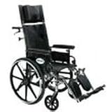Drive Medical Viper Plus Reclining Wheelchair with Flip Back and Adjustable Height Full Arms, 16 Seat Width - 1 Ea, PL416RBADFA