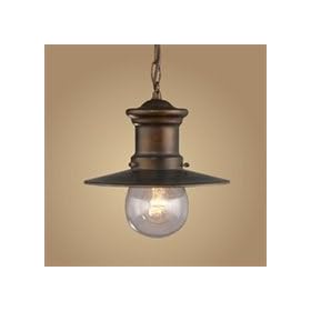 1 Light Pendant In Hazlenut Bronze And Clear Seeded Glass By ELK Lighting 42007 1 by ELK Lighting