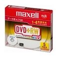 maxell データ用1-4倍速対応DＶD+RW記憶容量4.7GB、5枚パック1枚ずつケース入プリンタブルホワイトD+RW47PWB.S1P5S A