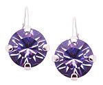 L. Erickson Simple Drop Swarovski Earrings - Tanzanite Swarovski