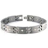 1/2 CT T Diamond Titanium Bracelet 8.5in - Clearance