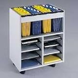 SAF5390GR 8-Compartment GoCarts with File Tub, Gray