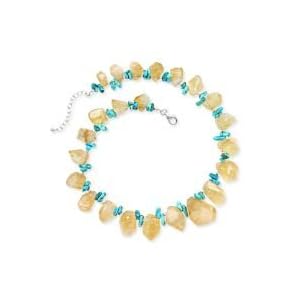 Buy .925 Silver, Turquoise and Citrine Nugget Necklace- 16+2 by Element Jewelry & Accessories