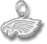 Philadelphia Eagles Solid Sterling Silver Eagle Head 1/4'' Pendant