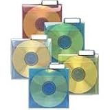 Color Coded CD Saver Protective Sleeves, Clear, 25/pkg