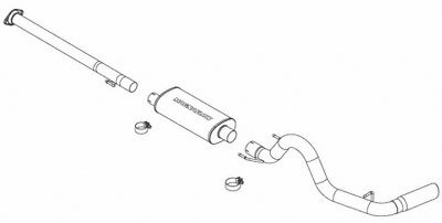 MagnaFlow 16625 Stainless Steel Single Cat-Back Exhaust System