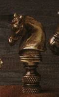 Finial Showcase Field And Stream Series Antique Brass Horse Head Finial- B96A/B96A