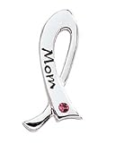 Karibou Mom Crystal Breast Cancer Ribbon Pin