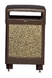 Aspen Series Large Capacity Litter Receptacle - Hinged Top