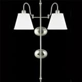 Quoizel Q1062BNTwo Light Pin-up Wall Sconce Off Fabric Shade, White Quoizel Q1062BNTwo Light Pin-up Wall Sconce Off Fabric Shade, White