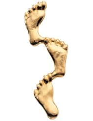 14k Yellow-Gold Footprints Lapel Pin by US Gems