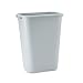 Rubbermaid® Commercial Soft Molded Plastic Wastebasket, Rectangular, 10.25 Gallon, Gray