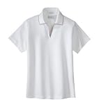 NEW Outer Banks - Ladies Egyptian Diamond Knit Sport Shirt with Tipping White-S