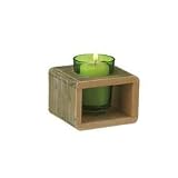 21ZpaH9jY%2BL. SL160  Midest CBK Green Glass Votive Candle Holder with Wood Base