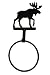 Monazite TBR-19 Moose Towel Ring Powder Metal Coated