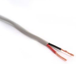 Shielded 18/2 2 Conductor Security Cable / Alarm - Speaker / Audio Control Wire Cable - 1000 Ft Stranded CMR CL2 CL3 Riser and In Wall Rated 18 Awg Gauge - Made in the USA