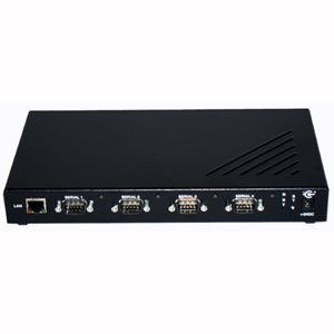 SocketSerial QSE-100D Device Server - 4 x DB-9 Serial, 1 x RJ-45 10/100Base-TX Network