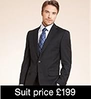 Big Tall Collezione Pure Wool 2 Button Striped Jacket