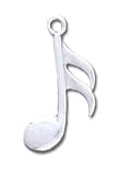 Musical Note Solid Sterling Silver Charm