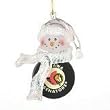Ottawa Senators 2.5" Acrylic Basketball Snowman Holiday Ornament - NHL Hockey