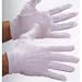 White and Black Cotton Gloves Per Pair (Large, White)