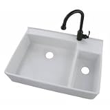 Belle Foret Apron Front Kitchen Sink-Fireclay BFF5KIT WH
