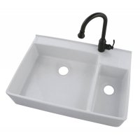 Belle Foret Apron Front Kitchen Sink-Fireclay BFF5KIT WH
