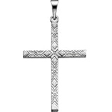 Platinum Cross Pendant - 26.0x18.5mm