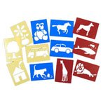 from Washable Giant Stencils - Assorted (12) Giant Stencils - Assorted