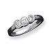 Sterling Silver 3-stone CZ Ring - Size 7