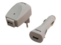 LogiLink USB Ladeger&auml;te Set 12+220 Volt 1000 mA Preisvergleich