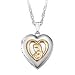 Mother and Baby Heart Shaped Silver Locket