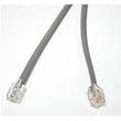 Cables To Go 02970 RJ11 Modular Telephone Cable, Silver (7 Feet/ 2.13 Meters)