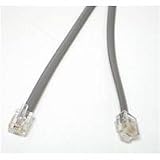 Cables To Go 02970 RJ11 Modular Telephone Cable, Silver (7 Feet/ 2.13 Meters)