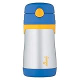 Thermos Foogo Phases Leak Proof Stainless Steel Straw Bottle, 10 Ounce