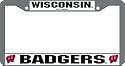 Wisconsin University Badgers License Plate Frame