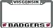 Wisconsin Badgers Chrome License Plate Frame - SET OF 6 - Sports Merchandise